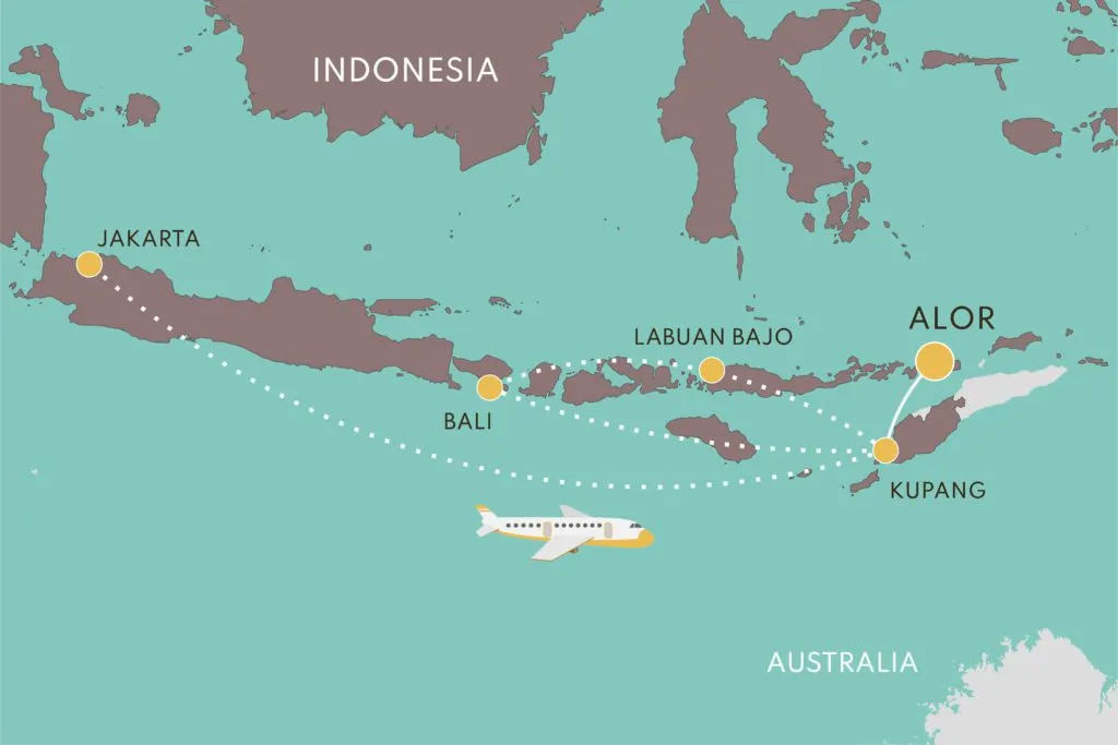 SAVU South Alor Travel Map