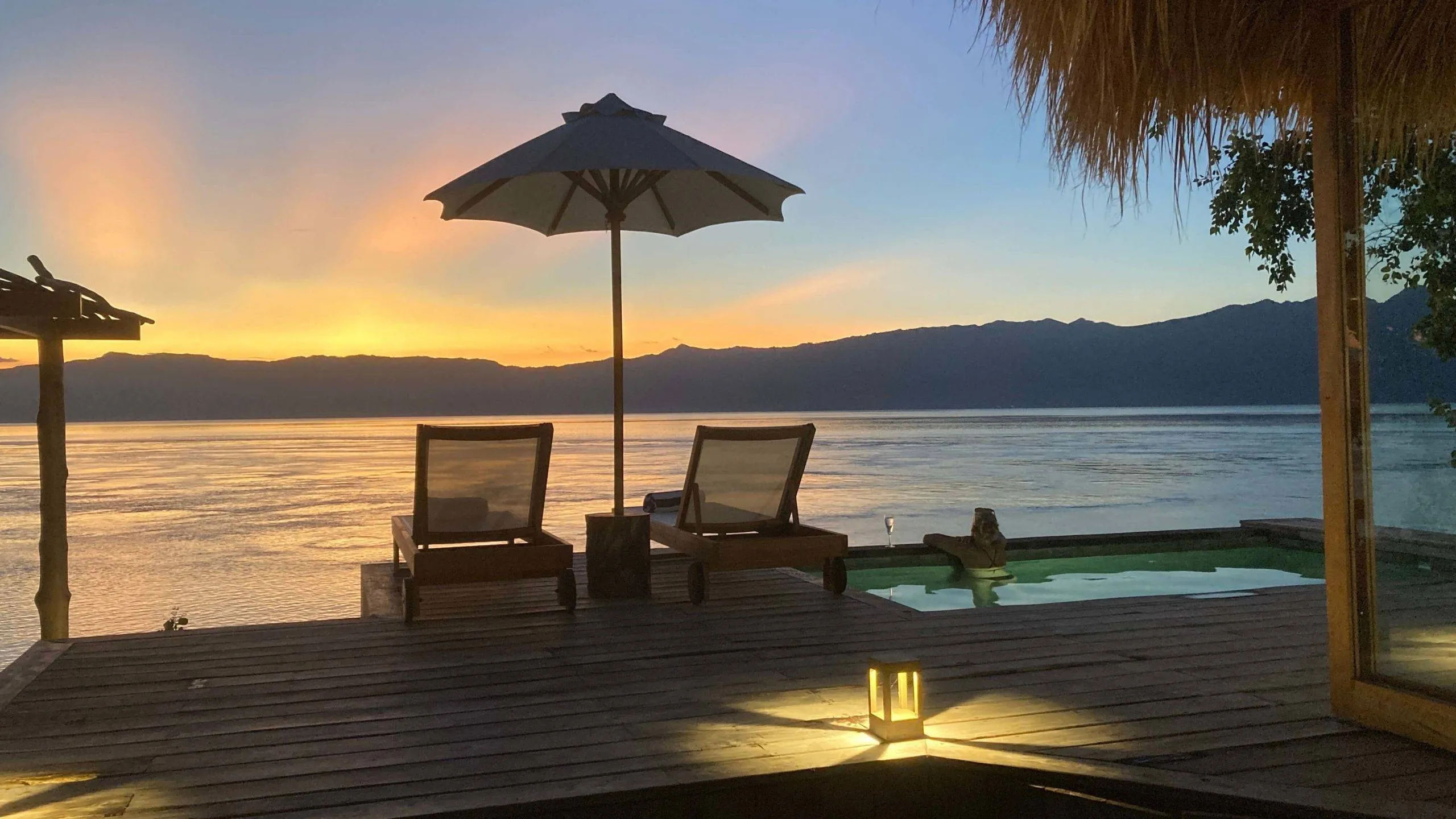 Sunset view from Cliff Villa