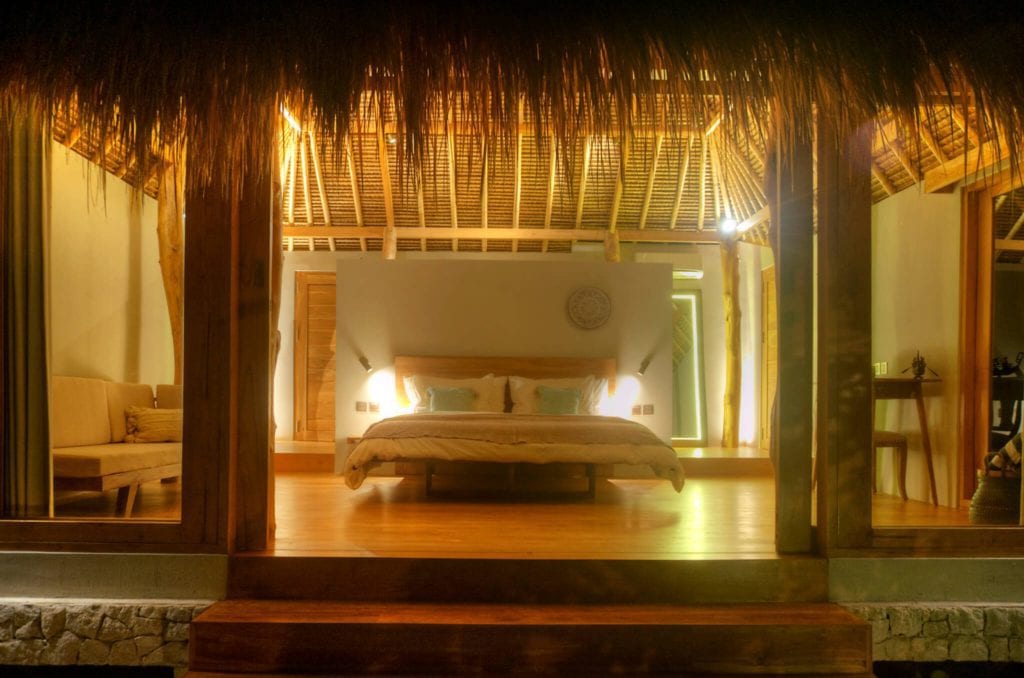 Beach Cottage by night